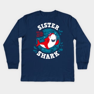 Sister Shark Kids Long Sleeve T-Shirt